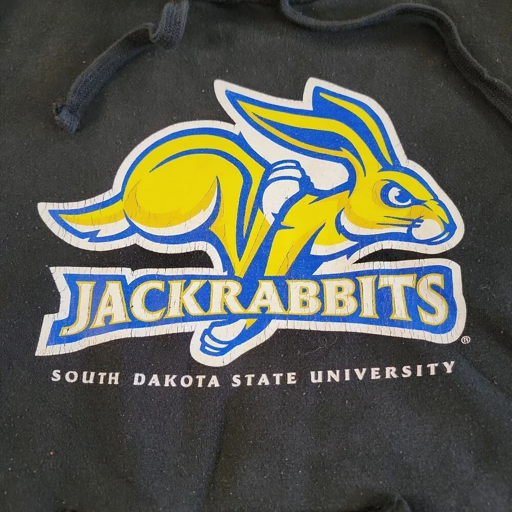South Dakota State Jackrabbit Fanatics Hoodie Sweatshirt Mens S Black Pullover